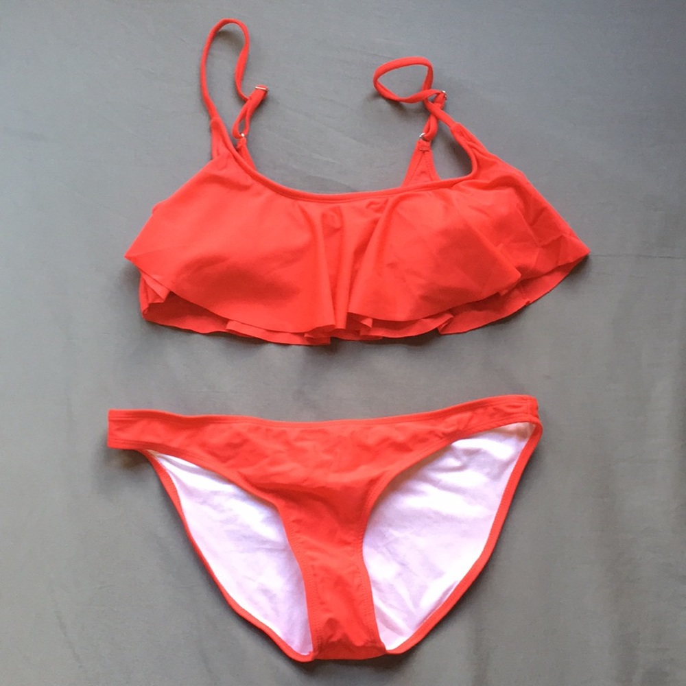 BOOHOO RED BIKINI SET